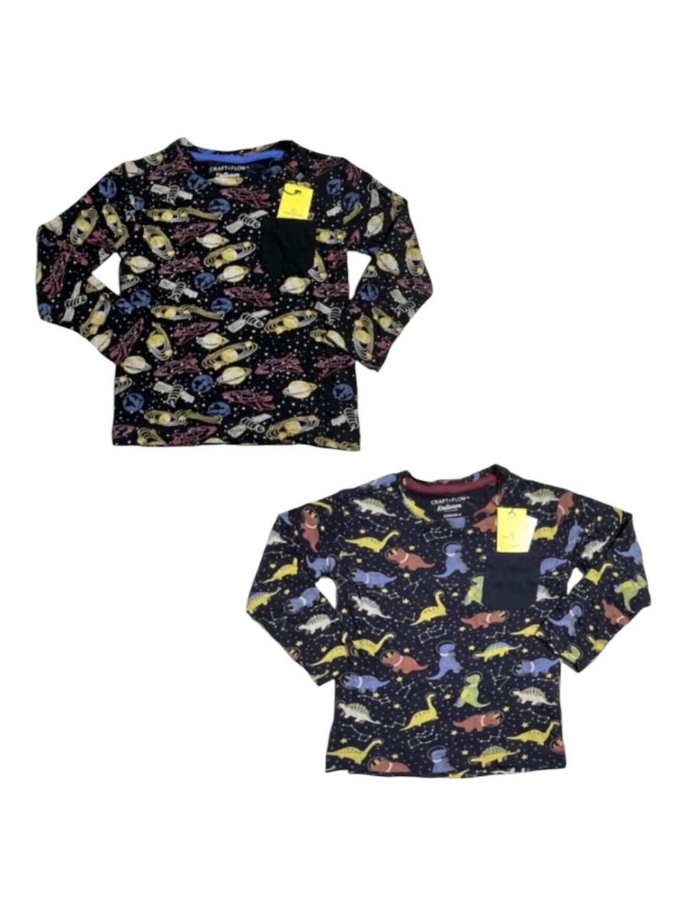 NEW! Craft + Flow Knitwear space print pocket long sleeves bundle 3T